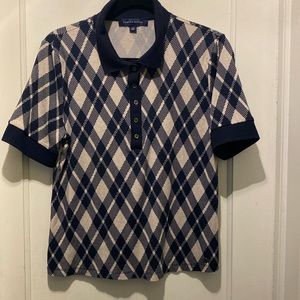 Great Looking  Plaid Polo Style Shirt EUC